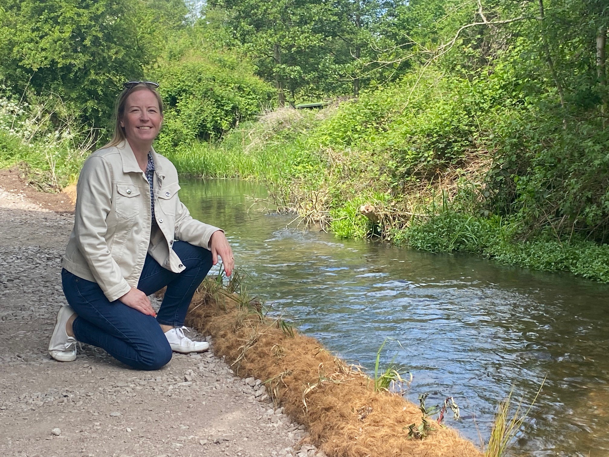 Cllr Campbell at River Ver trail