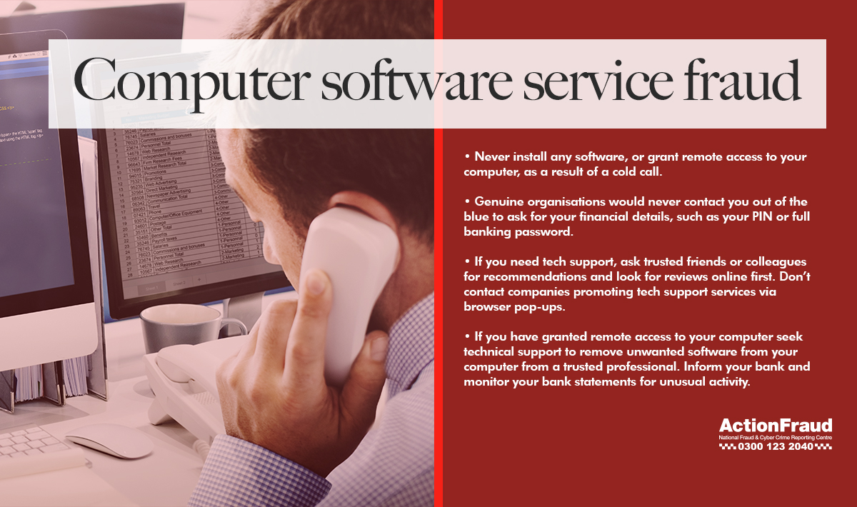 Computer software service fraud