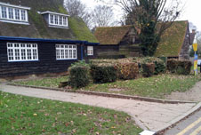 The entrance to Verulamium Park before the makeover