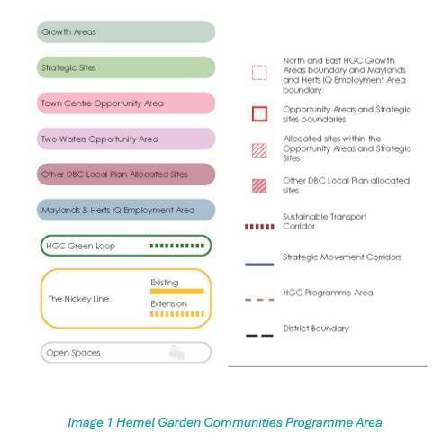 Graphic showing key for map above