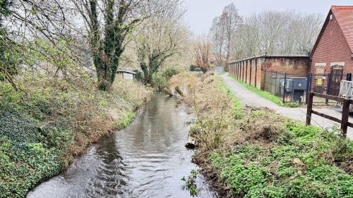 River Ver vied from the Cottomill Lane bridge after the tree and vegetation work had been complete