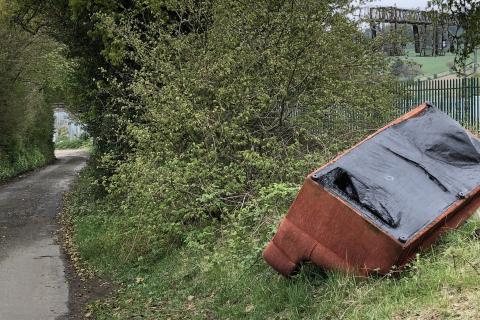 A recent flytip near Harpenden