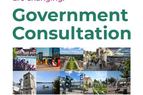 Graphic saying Hertfordshire councils are changing and highlighting the Government consultation